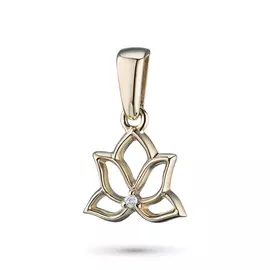 Подвеска из красного золота с бриллиантом э0201пд11173300