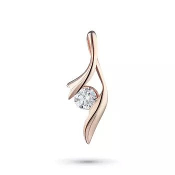 Подвеска из красного золота с бриллиантом э0201пд11200501