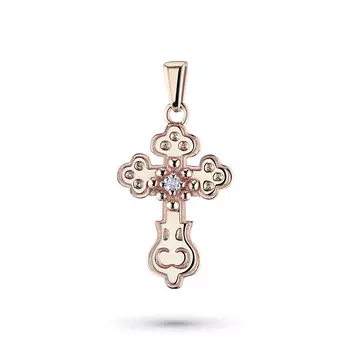 Подвеска из красного золота с бриллиантом э0201пд12092800