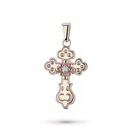 Подвеска из красного золота с бриллиантом э0201пд12092800