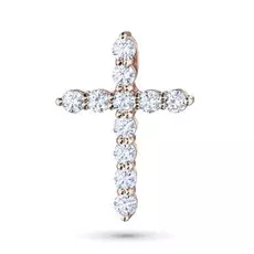 Подвеска из красного золота с бриллиантом э02п061625