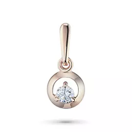 Подвеска из красного золота с бриллиантом э0201пд10090300