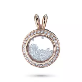 Подвеска из красного золота с сапфировыми стёклами и бриллиантами э0201пд08180600