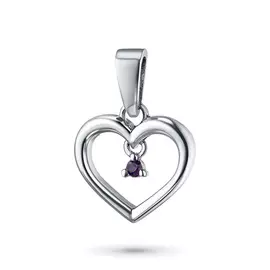 Подвеска из серебра с аметистом э0607пд09152200