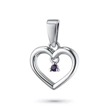 Подвеска из серебра с аметистом э0607пд09152200