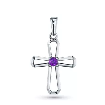 Подвеска из серебра с аметистом э0607пд12210364