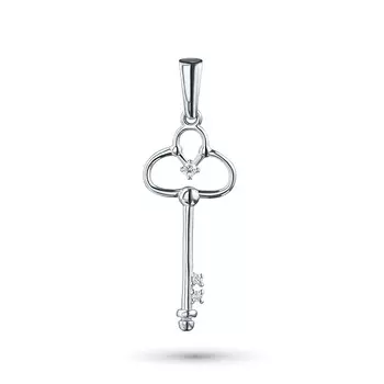 Подвеска из серебра с бриллиантами э0601пд04155600