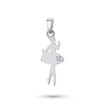 Подвеска из серебра с бриллиантом э0601пд04202432