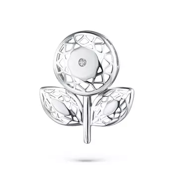 Подвеска из серебра с бриллиантом э0601пд04202937