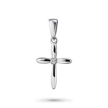 Подвеска из серебра с бриллиантом э06п091525