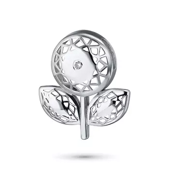 Подвеска из серебра с бриллиантом э06пЛоготип ЭПЛ