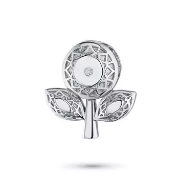 Подвеска из серебра с бриллиантом э06пЛоготипМ