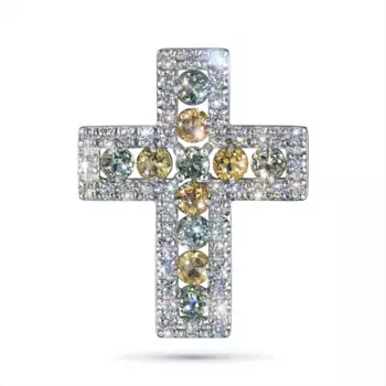 Подвеска из серебра с, цитринами и празиолитами э0681пд05250351_white