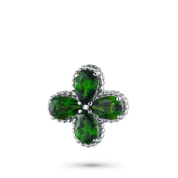 Подвеска из серебра с хромдиопсидами э0605пд11210408