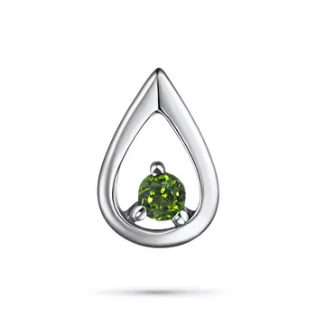 Подвеска из серебра с хромдиопсидом э0605пд03152300