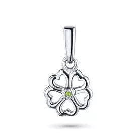 Подвеска из серебра с хромдиопсидом э0605пд03153200