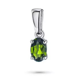 Подвеска из серебра с хромдиопсидом э0605пд04202570