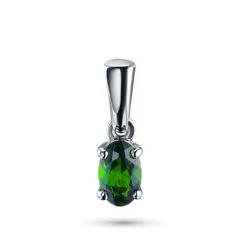 Подвеска из серебра с хромдиопсидом э0605пд04202570