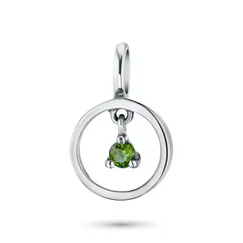 Подвеска из серебра с хромдиопсидом э0605пд05170900