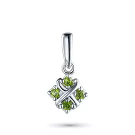 Подвеска из серебра с хромдиопсидом э0605пд06160700