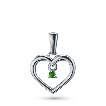 Подвеска из серебра с хромдиопсидом э0605пд09152200