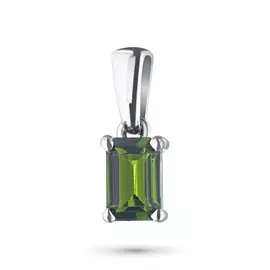 Подвеска из серебра с хромдиопсидом э0605пд04202544