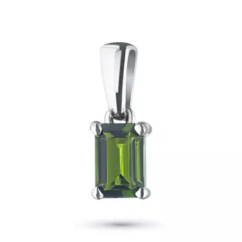Подвеска из серебра с хромдиопсидом э06п040406001