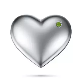 Подвеска из серебра с хромдиопсидом и бриллиантом э0605пд04200720