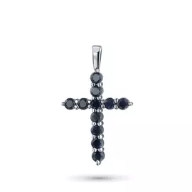 Подвеска из серебра с сапфиром и топазом э0688пд11200420