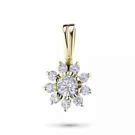 Подвеска из желтого золота с бриллиантами э0301пд01159700