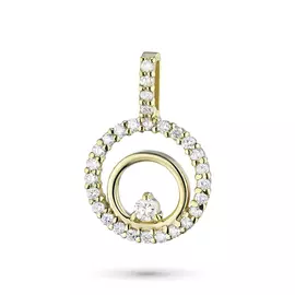 Подвеска из желтого золота с бриллиантами э0301пд03181800