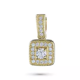 Подвеска из желтого золота с бриллиантами э0301пд03191200