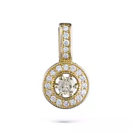 Подвеска из желтого золота с бриллиантами э0301пд03195000