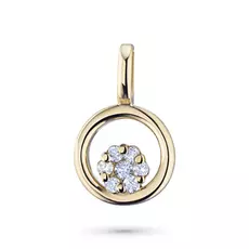 Подвеска из желтого золота с бриллиантами э0301пд04173200