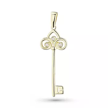 Подвеска из желтого золота с бриллиантами э0301пд04183800