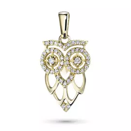 Подвеска из желтого золота с бриллиантами э0301пд04201460