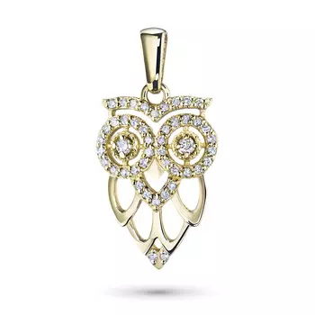 Подвеска из желтого золота с бриллиантами э0301пд04201460