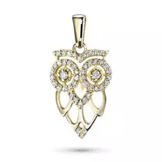 Подвеска из желтого золота с бриллиантами э0301пд04201460