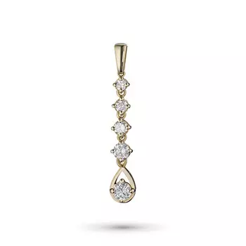 Подвеска из желтого золота с бриллиантами э0301пд04202590
