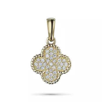 Подвеска из желтого золота с бриллиантами э0301пд04220303