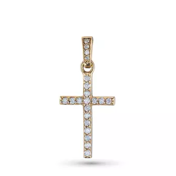 Подвеска из желтого золота с бриллиантами э0301пд05164900