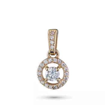 Подвеска из желтого золота с бриллиантами э0301пд06160300