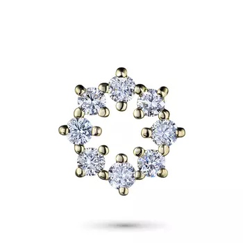 Подвеска из желтого золота с бриллиантами э0301пд06174100