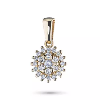 Подвеска из желтого золота с бриллиантами э0301пд06184900
