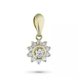 Подвеска из желтого золота с бриллиантами э0301пд07153800