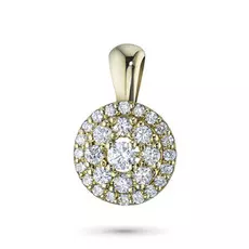 Подвеска из желтого золота с бриллиантами э0301пд07169000