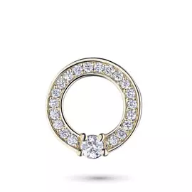 Подвеска из желтого золота с бриллиантами э0301пд07174500