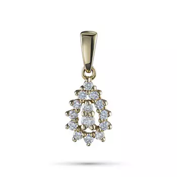 Подвеска из желтого золота с бриллиантами э0301пд08189300