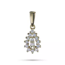 Подвеска из желтого золота с бриллиантами э0301пд08189300