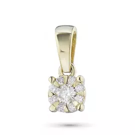 Подвеска из желтого золота с бриллиантами э0301пд09177100